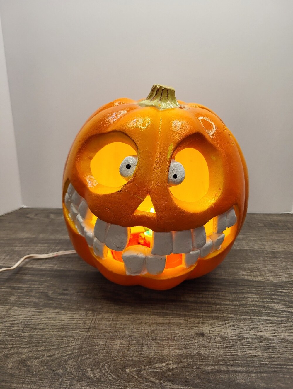 Jakks Vintage Light Up Halloween Blow Mold Pumpkin Jack O Lantern